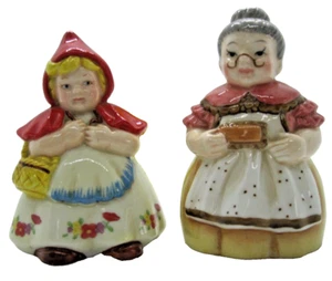 Salt & Pepper Set Little Dutch Red Riding Hood & Granny - Picture 1 of 8