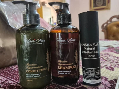 HAIR SHAMPOO + CONDITIONER + HAIR GROWTH TONIC SET ORGANIC GERMAN NANO TECH HAIR - Image 1 of 4