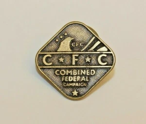 CFC Combined Federal Campaign Pin Brass Vintage Union Made USA - Picture 1 of 3
