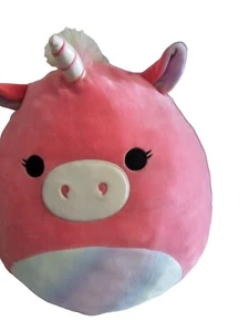 Squishmallow Pink Tie Dye Belly Unicorn Sena 16" Pre-owned - Picture 1 of 5