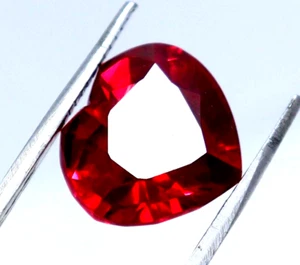 Natural Mozambique Red Ruby 7.55 Ct Heart Cut Certified Loose Gemstone With Gift - Picture 1 of 6