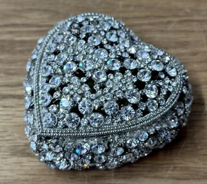 Olivia Riegel Crystal "Princess Heart" Trinket Box 2.5" - Picture 1 of 6
