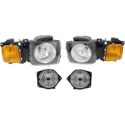 Kit de faros para Hummer H3 2006-2010 izquierda y derecha 09-10 H3T lente transparente halógena Foto 1 de 4