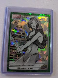 2023 Upper Deck Marvel Platinum Colleen Wing 80/99 Green Crackle #147 - Bild 1 von 2