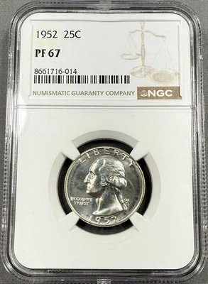 1952 Washington Quarter 25c - NGC PR67 - Image 1 of 2
