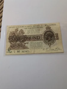 Great Britain and Northern Ireland 1 pound 1928 Treasury Note PMG banknote - Picture 1 of 4