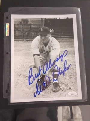 Auténtica foto firmada 8x10 de béisbol de gran Walt Dropo JSA Foto 1 de 2