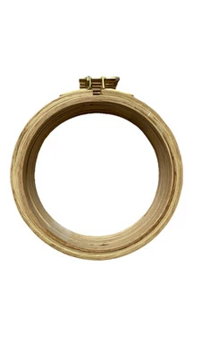 Wooden Embroidery Hoop Ring Frame 6” x 6pc Brass Screw 5ply Needlework & Crafts - Image 1 of 4