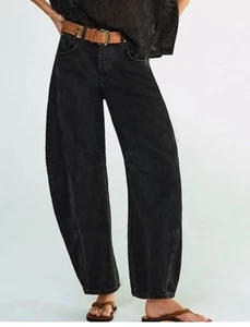 Free People We The Free Good Luck Mid-Rise Cord Barrel Jeans GR 31 - Bild 1 von 8