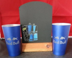Red Bull Set Of Two Light Up Drinks Cup & Chalk Board - Picture 1 of 10
