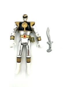 Bandai Mighty Morphin Power Rangers Silver Movie Edition White Ranger 6" Chrome - Bild 1 von 14