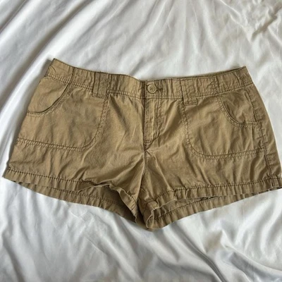 Micro Shorts Y2k Low Rise Ocean Pacific Cargo Caqui Talla 11 2000s Mcbling Foto 1 de 4
