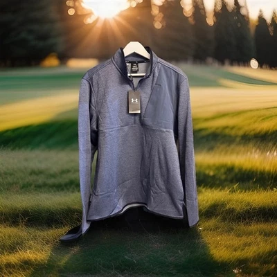 Suéter polar Under Armour Drive para hombre (L) azul Golf Storm 1/4 cremallera Pullover Foto 1 de 4