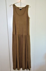 Universal Thread Women's Size XL Brown Drop Waist Knit Midi Dress Sleeveless - Picture 1 of 4