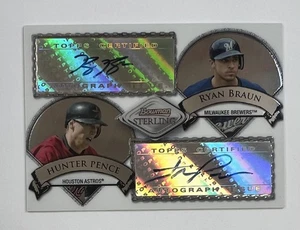 2007 Bowman Sterling Moment Hunter Pence & Ryan Braun Auto 193/275 AR132 - Picture 1 of 2