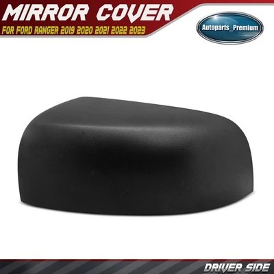 Tampa de espelho visão lateral esquerda driver texturizada preta para Ford Ranger 2019-2023 - Imagem 1 de 4