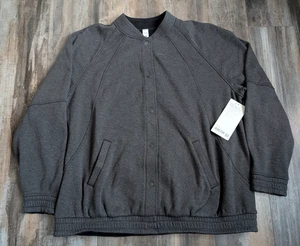 Giacca Lululemon Scuba oversize Varsity nuova con etichette *Plush Heathered Core nera XL/XXL - Foto 1 di 7