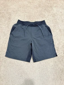 Lululemon Mens T.H.E. Short Lined 9” Obsidian Checked Size Medium Gym Running - Picture 1 of 7