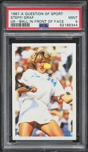 STEFFI GRAF 1987 Una questione di sport RC Rookie UK palla davanti al viso PSA 9 - Foto 1 di 2