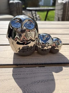 Silver Plated Metal Attached Owls - Picture 1 of 13