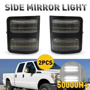 LED Side Tow Mirror Turn Signal Light For 08-2016 Ford F-250 F-350 F-450 F-550 H - Picture 1 of 16