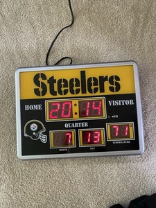 NFL Football Pittsburgh Steelers Gameday Electronic Scoreboard/Clock/Thermometer - Picture 1 of 6