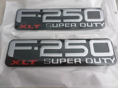 Новый Ford F-250 XLT супер обязанность табличка с логотипом F81Z-16720-RA эмблема этикетка комплект - Изображение 1 из 3