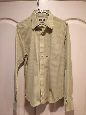 Camisa grande con botones RUEHL (ayas verdes y blancas) Foto 1 de 3