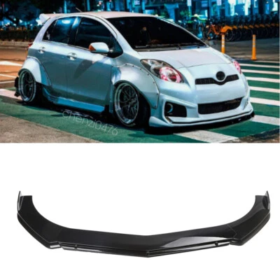For Toyota Yaris R 2005-20 Front Bumper Lip Spoiler Splitter Body Kit Gloss Blk - Изображение 1 из 4