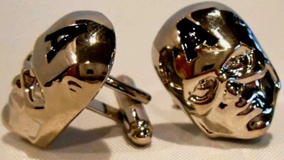 Abotoaduras MARVEL COMICS CAPTAIN AMERICA FACE SILVERTONE  - Imagem 1 de 2