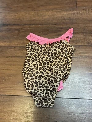 Op Little Girls Leopard Print One Piece Swimsuit 12 Months  - Image 1 of 3