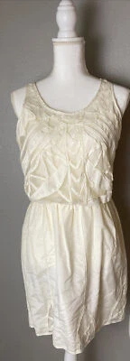 Anthropologie Corey Lynn Calter dress, Ivory Mesh Blouson Sleeveless, Size Small - Image 1 of 4