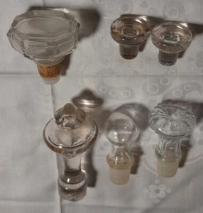 Vintage 6 x Konvolut Glasstopfen - Flaschenverschluss - Korken - Weinverschluss - Bild 1 von 11