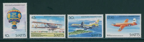 St. Kitts Scott #123-126 MNH Manned Flight Bicentenary $$ 396006 Cover