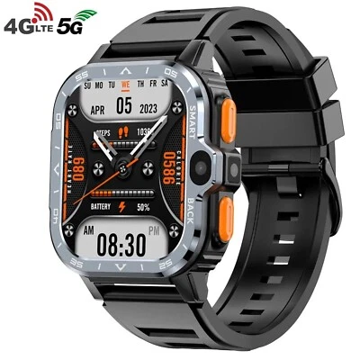 4G Smartwatch Herren Damen mit Sim Karte GPS HD Kamera Android iOS 16G ROM 2GRAM