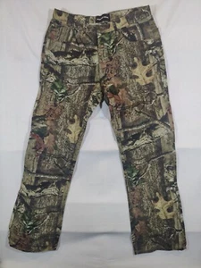 Pantalones de mezclilla Mossy Oak para hombre 32x32 Breakup Infinity 5 bolsillos caza 100 % algodón - Imagen 1 de 10