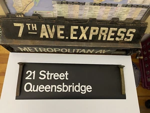 NY NYC SUBWAY LARGE ROLL SIGN 21 STREET QUEENSBRIDGE LONG ISLAND CITY QUEENS IND - Picture 1 of 6