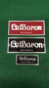 LeBaron Body Builders 3 different CHOICE acid etched aluminum data plate - Picture 1 of 3