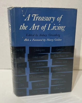 A TREASURY OF THE ART OF LIVING  by SIDNEY GREENBERG Signed 1st Ed HCDJ 1963 - Image 1 of 4