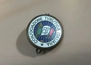 Consociazione Turistica Italiana Enamelled Brooch 0 19/32in Touring Club Italia - Picture 1 of 1