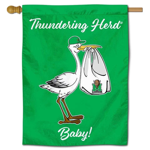 Marshall University New Baby Gift Decorative House Flag Cover