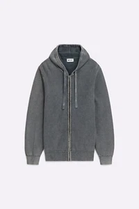 GAS UOMO CARDIGAN CAPPUCCIO COTONE art. A7763 562238 mod. ADAN HOOD ZIP - 3920 G - Picture 1 of 2