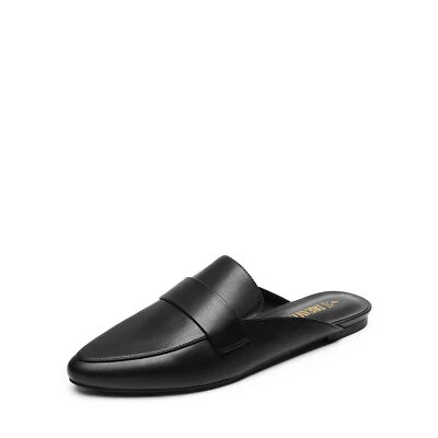 Zapatos mocasines planos con hebilla en punta sin espalda sin cordones para mujer Foto 1 de 4