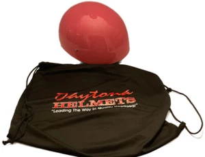 Daytona Calavera Gorra Medio Casco Línea Delgada Sólido Liberación Rápida PUNTO XL con Bolsa Gorra - Imagen 1 de 7