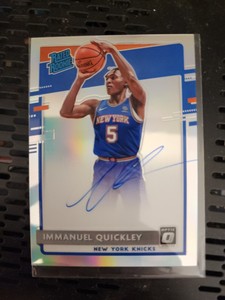 2020-21 Donruss Optic Immanuel Quickley #175 Rated Rookie Auto Holo Knicks RC SP