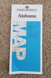Vintage 1980er Alabama State Karte von Rand McNally. Papierkarte. - Bild 1 von 2