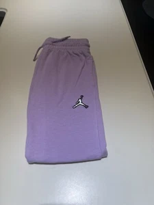 EUC Nike Air Jordan Jumpman Girls Purple Violet Fleece Joggers Size Small Kids - Picture 1 of 4