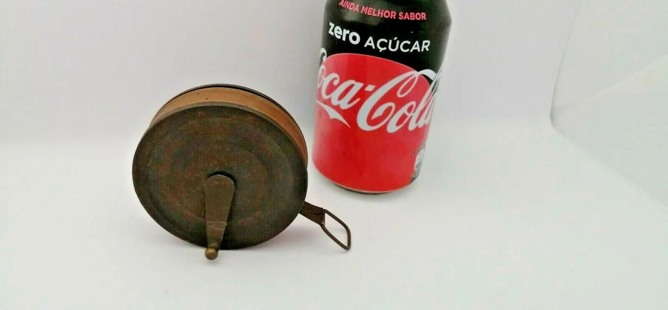 Craftsman OLD ROULETTE TAPE MEASURE IN COPPER & BRASS 32ft-10M TOOL RULES 1930s - Image 1 of 4