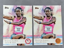 2012 Topps US Olympic Team Bronze & Base Card Lot Yvette Lewis #94 Rookie RC