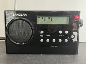 Sangean PR-D7BK PR-D7 Portable AM/FM Compact Digital-Tuning Radio With Cable - Picture 1 of 10